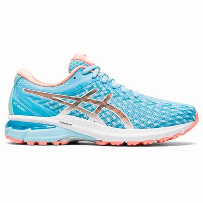 Női Asics Gt-2000 8 Knit Futócipő AS7981236 Kék/Narancssárga Korall